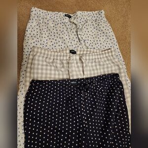 New Gap Body 100% Cotton Pajamas  (3) PAIRS M